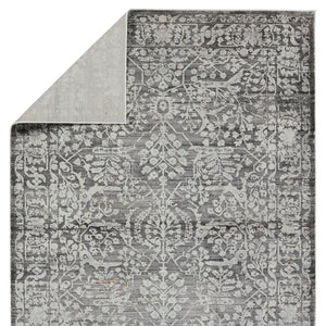 Jaipur Living Acadia Elvira ACD08 Power Loomed 100% Polypropylene Floral Area Rug Gray 100% Polypropylene RUG155527