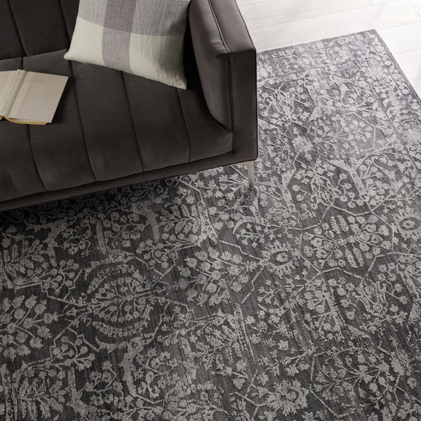 Jaipur Living Acadia Elvira ACD08 Power Loomed 100% Polypropylene Floral Area Rug Gray 100% Polypropylene RUG155527