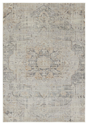 Jaipur Living Acadia Lazuli ACD10 Power Loomed 100% Polypropylene Medallion Area Rug Gray 100% Polypropylene RUG155529
