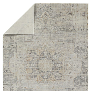 Jaipur Living Acadia Lazuli ACD10 Power Loomed 100% Polypropylene Medallion Area Rug Gray 100% Polypropylene RUG155529