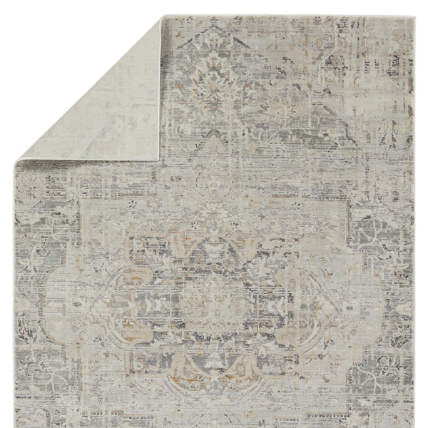 Jaipur Living Acadia Lazuli ACD10 Power Loomed 100% Polypropylene Medallion Area Rug Gray 100% Polypropylene RUG155529