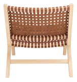 Luna Leather Woven Accent Chair