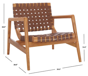 Safavieh Bellona Leather Woven Accent Chair ACH1004A