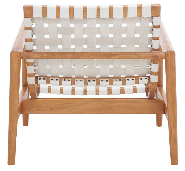 Safavieh Bellona Leather Woven Accent Chair ACH1004B