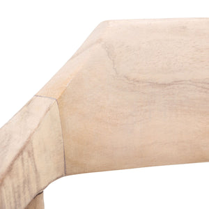 Munro Leather Woven Accent Chair Unfinished Natural (Teak Wood Frame) / White (Leather Seat) Wood ACH1005A