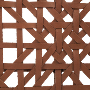 Munro Leather Woven Accent Chair Unfinished Natural (Teak Wood Frame) / Leather Seat In This Color Marked In Green: Wood ACH1005D