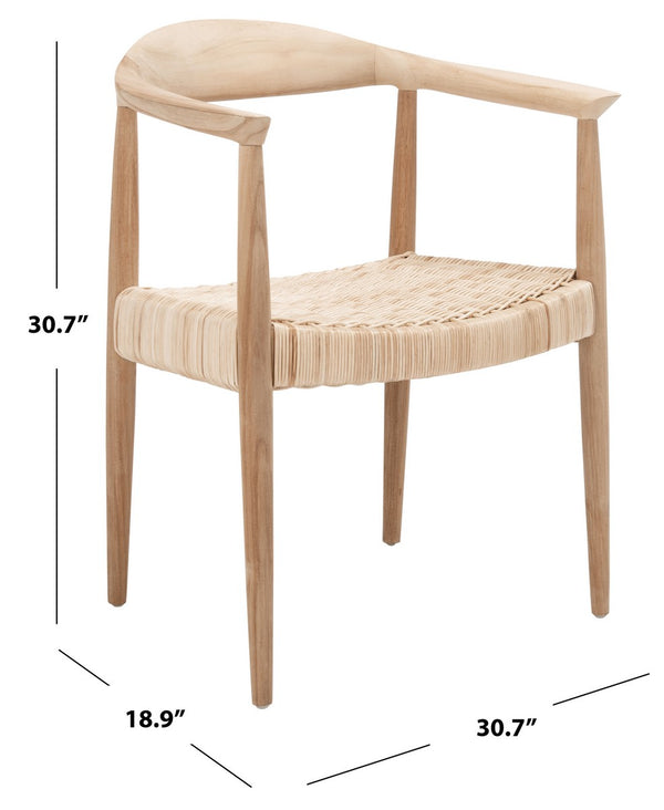  Renga Rope Rattan Accent Chair Unfinished Natural Teak / Natural Rattan Rope Color (As Image) Wood ACH1006A