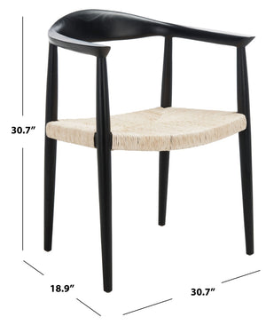 Volta Foc Twist Accent Chair Black Sungkai / Natural Foc Twist Wood ACH1009A