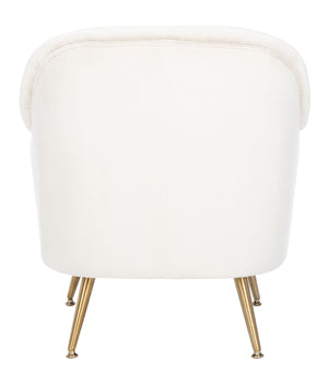 Brienne Mid Century Arm Chair - Chic Velvet Seating with Brass Legs for Stylish Living Room Retreat