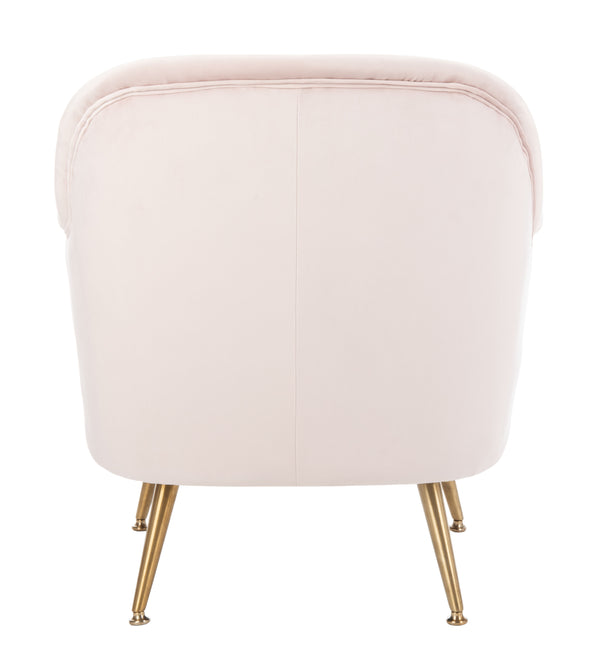 Brienne Mid Century Arm Chair - Chic Velvet Seating with Brass Legs for Stylish Living Room Retreat