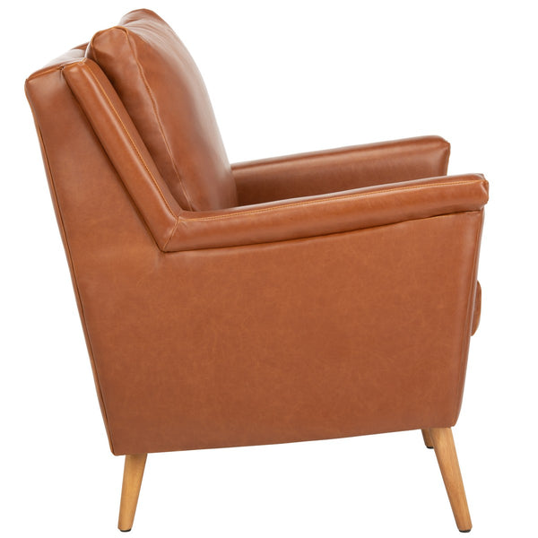 Astrid Mid Century Arm Chair - Chic Velvet Upholstered Design with Solid Oak Legs for Modern Living Rooms