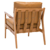 Danisia Caramel Accent Chair – Stylish Ash Wood Frame, Stain Resistant Cushions, Perfect for Any Space!