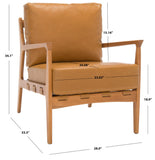 Danisia Caramel Accent Chair – Stylish Ash Wood Frame, Stain Resistant Cushions, Perfect for Any Space!