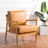 Danisia Caramel Accent Chair – Stylish Ash Wood Frame, Stain Resistant Cushions, Perfect for Any Space!