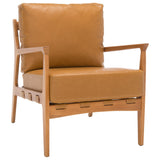 Danisia Caramel Accent Chair – Stylish Ash Wood Frame, Stain Resistant Cushions, Perfect for Any Space!