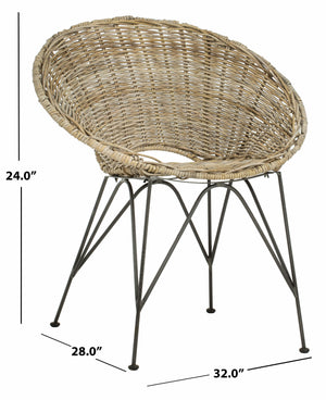 Sierra Rattan Accent Chair - Chic Modern Design with Luxurious Comfort for Stylish Living Spaces