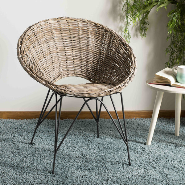 Sierra Rattan Accent Chair - Chic Modern Design with Luxurious Comfort for Stylish Living Spaces
