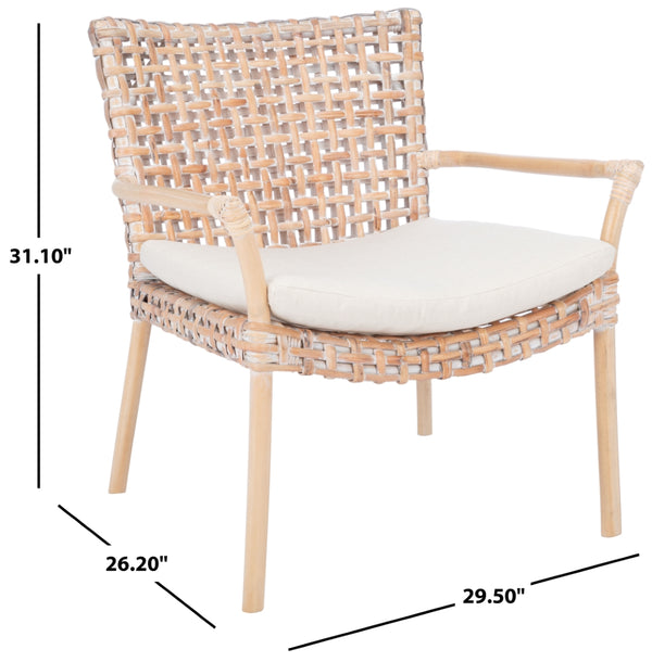 Safavieh Collette Rattan Accent Chair with Cushion ACH6515B