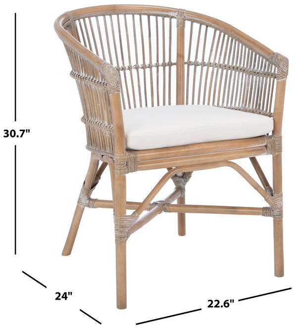 Safavieh Olivia Rattan Accent Chair with Cushion ACH6516B