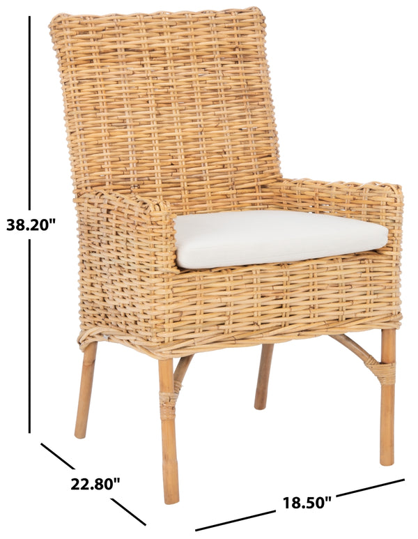 Safavieh Nancy Rattan Accent Chair with Cushion ACH6518B