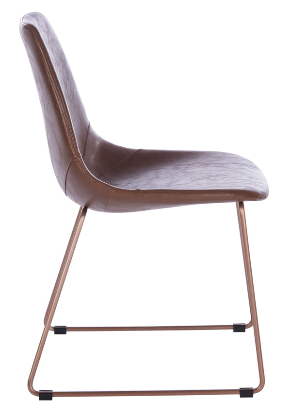 Safavieh Dorian Midcentury Modern Leather Dining Chair - Set of 2 ACH7003C-SET2