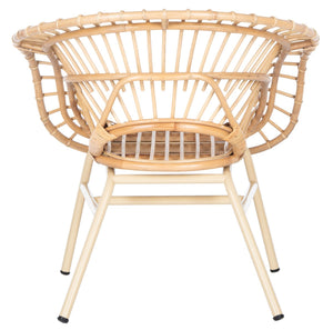Savino Rattan Accent Chair Natural / Cream Wood/Metal ACH9901A