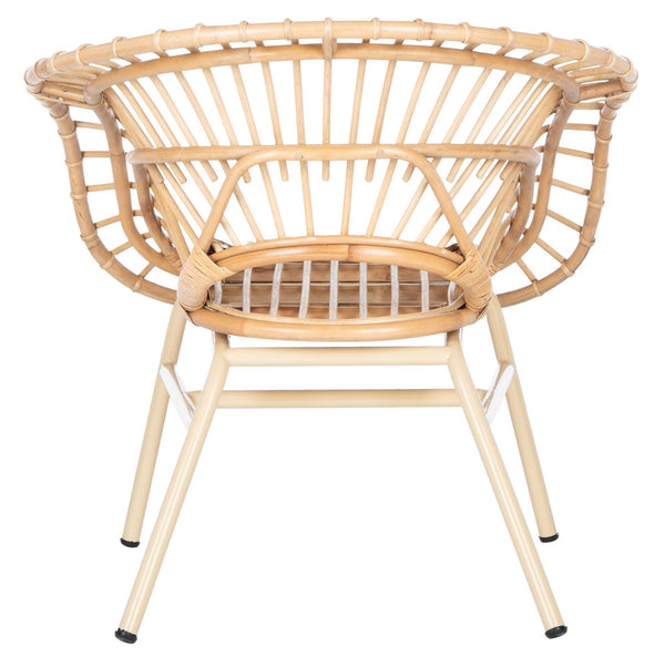 Savino Rattan Accent Chair Natural / Cream Wood/Metal ACH9901A