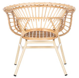 Savino Rattan Accent Chair Natural / Cream Wood/Metal ACH9901A