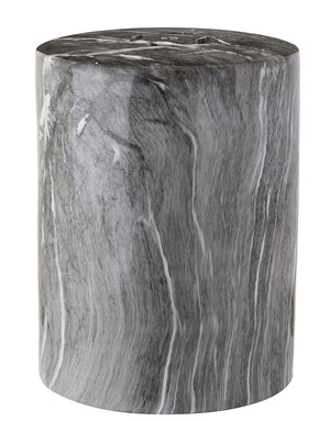 Forster Marble Garden Stool - Chic Black & White Ceramic Accent for Modern Indoor/Outdoor Spaces