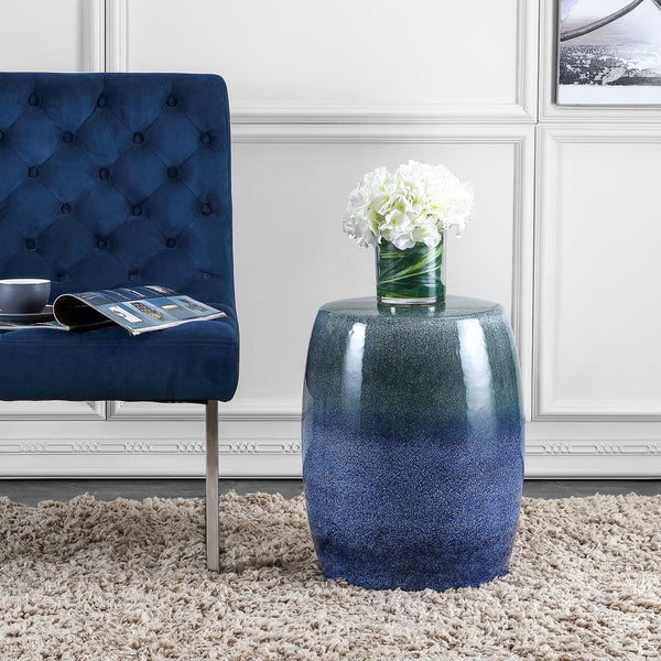 Cacia Garden Stool - Elegant Japanese-Style Ceramic Accent for Indoor & Outdoor Spaces, Grey Finish