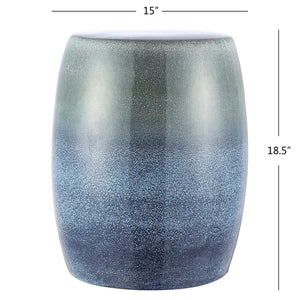 Cacia Garden Stool - Elegant Japanese-Style Ceramic Accent for Indoor & Outdoor Spaces, Grey Finish