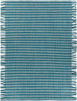 Chandra Rugs Adaline 100% Wool Hand-Woven Contemporary Rug Blue/Grey 7'9 x 10'6