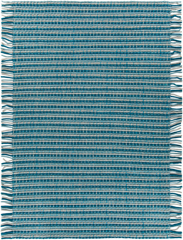 Chandra Rugs Adaline 100% Wool Hand-Woven Contemporary Rug Blue/Grey 7'9 x 10'6