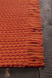 Chandra Rugs Adaline 100% Wool Hand-Woven Contemporary Rug Red/Orange 7'9 x 10'6