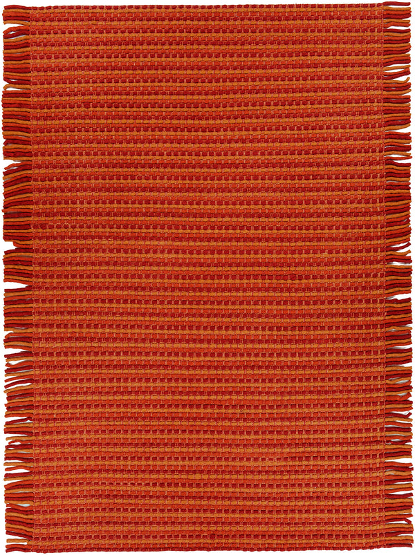 Chandra Rugs Adaline 100% Wool Hand-Woven Contemporary Rug Red/Orange 7'9 x 10'6