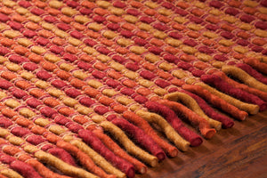 Chandra Rugs Adaline 100% Wool Hand-Woven Contemporary Rug Red/Orange 7'9 x 10'6