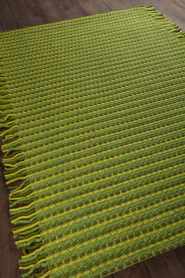 Chandra Rugs Adaline 100% Wool Hand-Woven Contemporary Rug Green 7'9 x 10'6