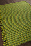 Chandra Rugs Adaline 100% Wool Hand-Woven Contemporary Rug Green 7'9 x 10'6
