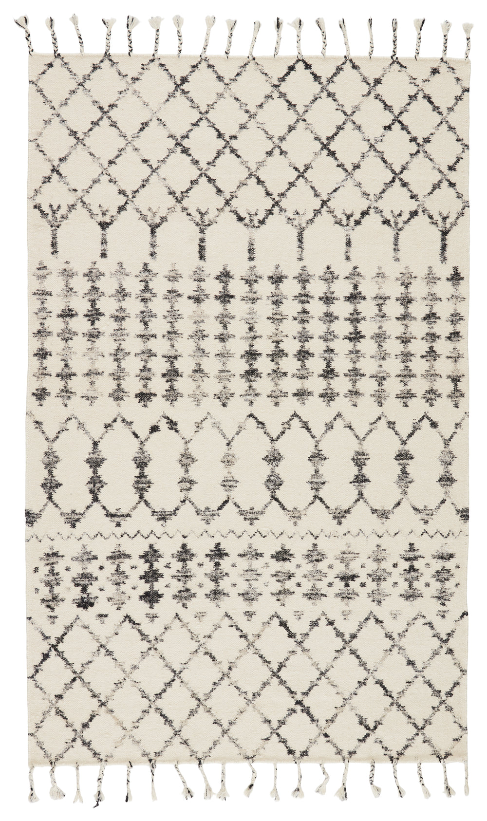 Jaipur Living Riot Handmade Geometric Ivory/ Black Area Rug (8'10"X11'9")