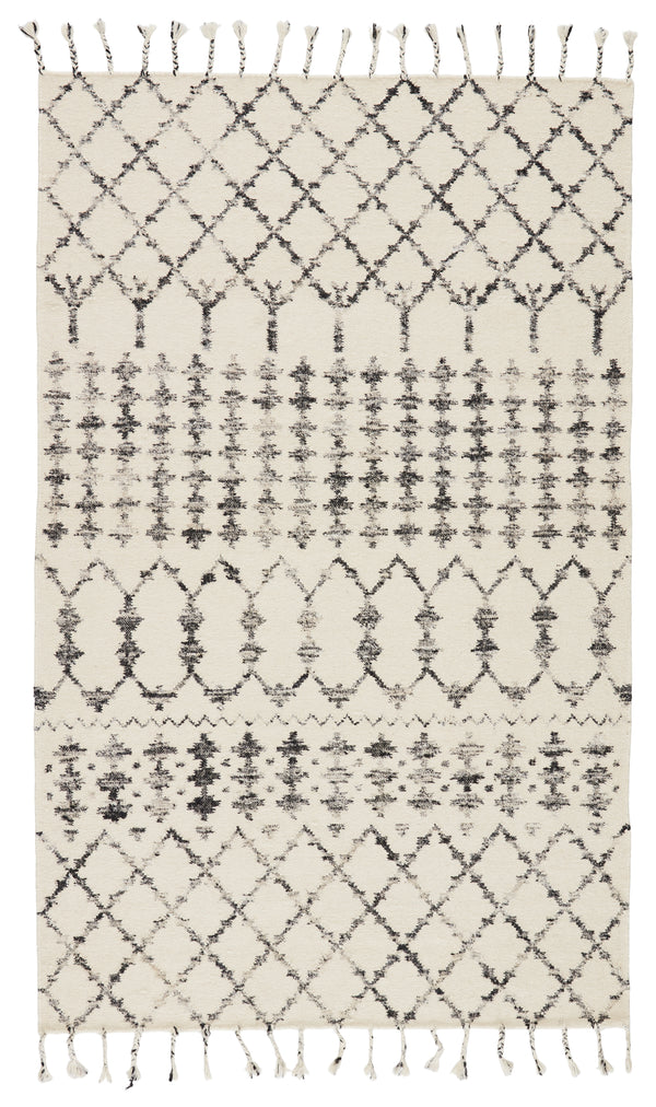 Jaipur Living Riot Handmade Geometric Ivory/ Black Area Rug (8'10"X11'9")