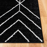 Adirondack 241 Contemporary Power Loomed Polypropylene Pile Rug Black / Ivory