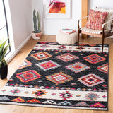 Adirondack 245  Power Loomed Polypropylene Pile Rug Black / Red