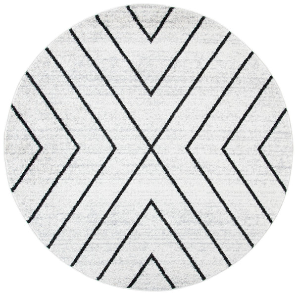 Adirondack 251 Contemporary Power Loomed Polypropylene Pile Rug Ivory / Grey