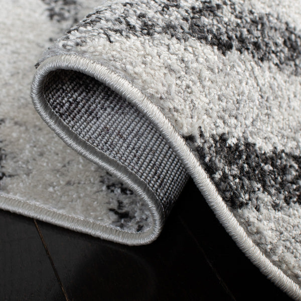 Adirondack 253 Contemporary Power Loomed Polypropylene Pile Rug Ivory / Grey