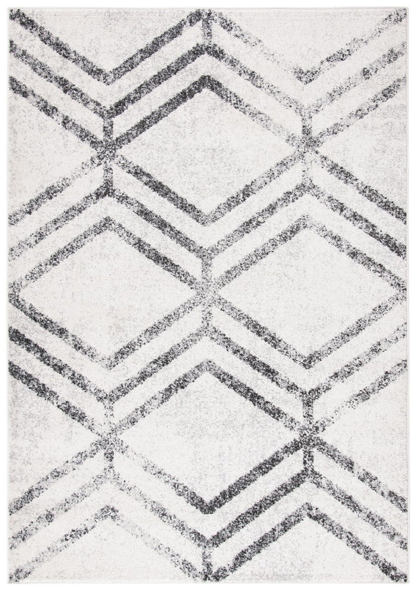 Adirondack 253 Contemporary Power Loomed Polypropylene Pile Rug Ivory / Grey