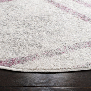 Adirondack 253 Contemporary Power Loomed Polypropylene Pile Rug Ivory / Plum