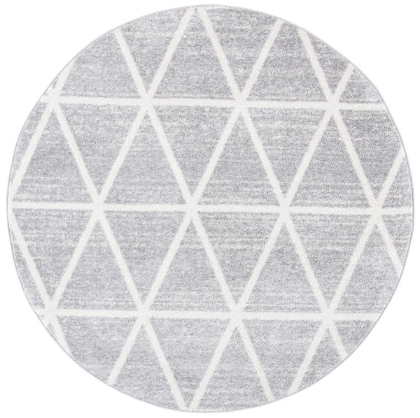 Adirondack 262 Contemporary Power Loomed Polypropylene Pile Rug Grey / Ivory