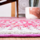 Adirondack 277  Power Loomed Polypropylene Pile Rug Fuchsia / Ivory