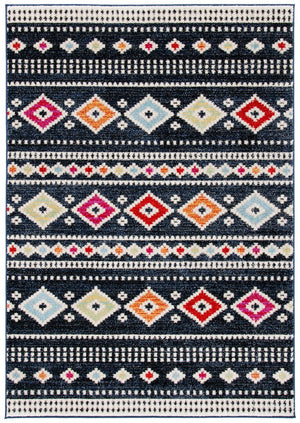 Adirondack 277  Power Loomed Polypropylene Pile Rug Black / Ivory
