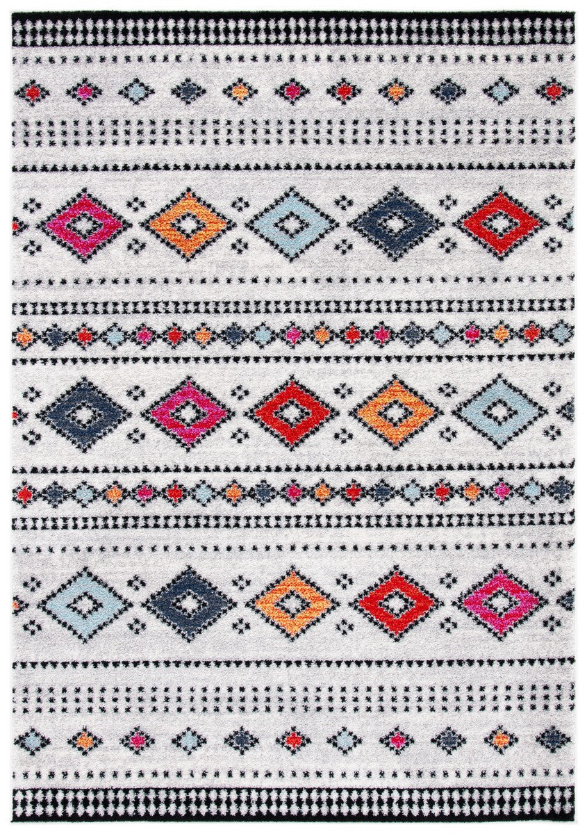 Adirondack 279  Power Loomed Polypropylene Pile Rug Light Grey / Black